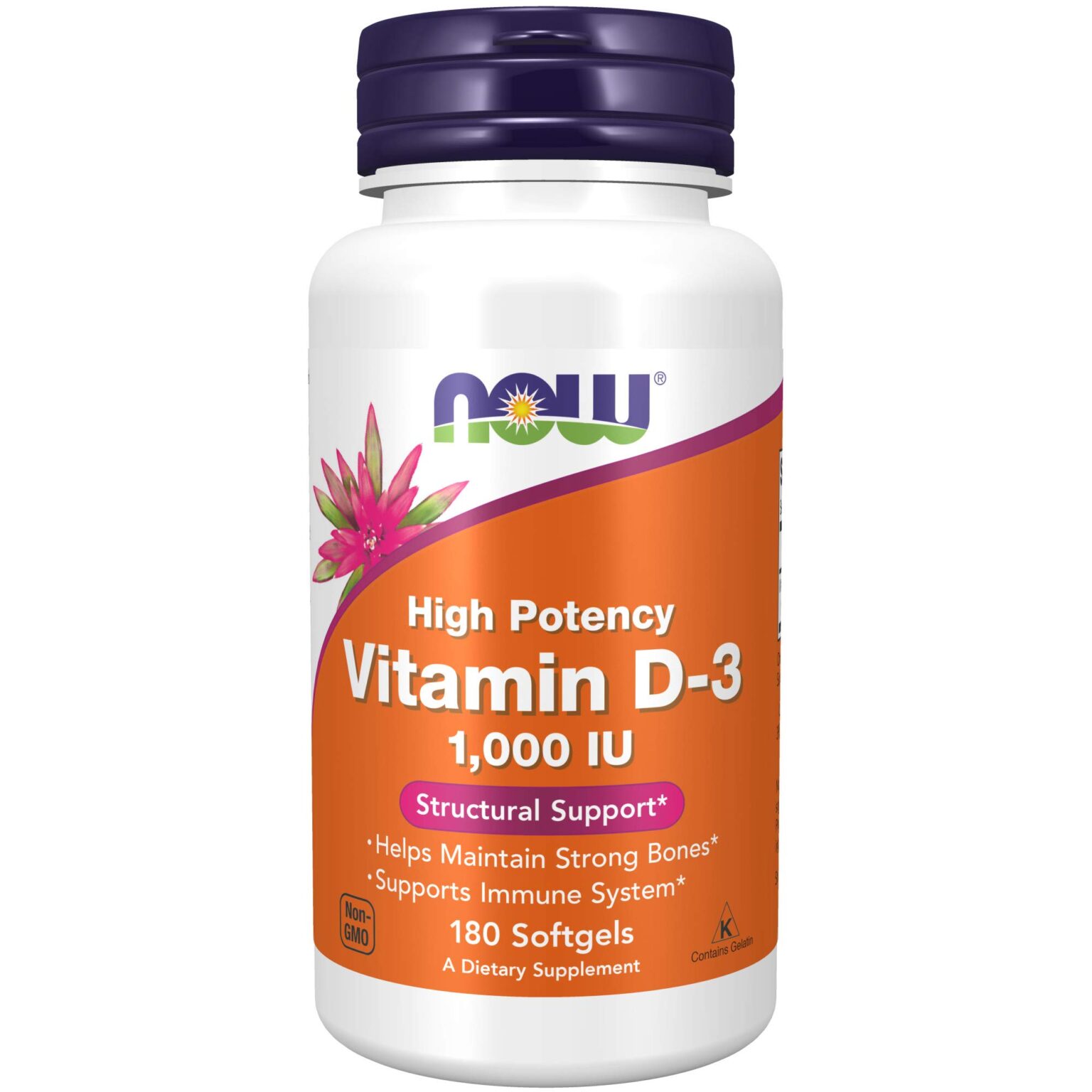 Now Vitamin D3 1000IU Softgels 180s